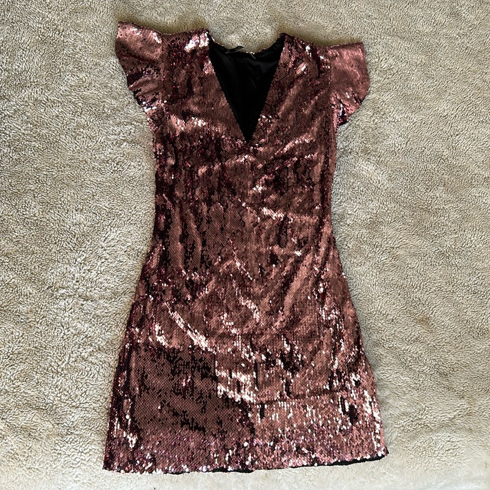 Zara pink Sequence Mini Dress
